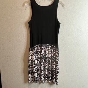 BCBGMaxazria Zebra Layered Sleeveless Mini Dress Size Small